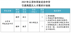 2021广东云浮市邓发纪念中学教师招聘2人公告